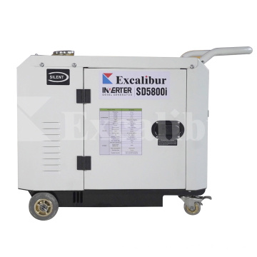 Excalibur Factory Hot Selling Electric und Manual Start 5 kW tragbarer Wechselrichter Diesel -Generator mit gutem Preis